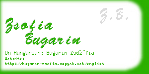 zsofia bugarin business card